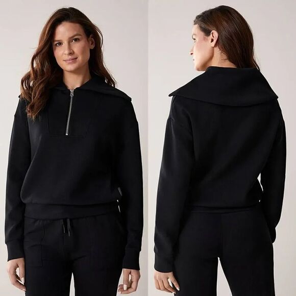 Varley Yates zipped collar Sweatshirt $148 S - Picture 1 of 10